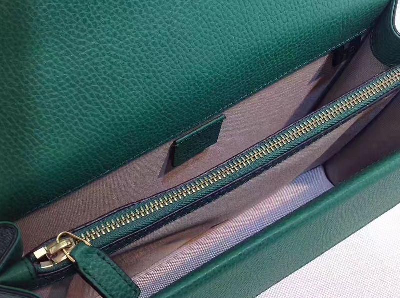 #403348 G*u*i 2018 premium original leather dionysus gg small shoulder bag-green