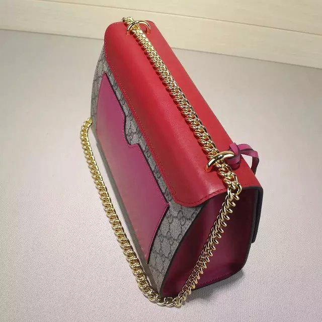 #409486 g*u*i premium padlock gg S*p*e shoulder bag-red