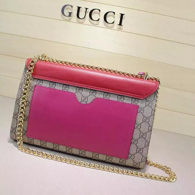 #409486 g*u*i premium padlock gg S*p*e shoulder bag-red