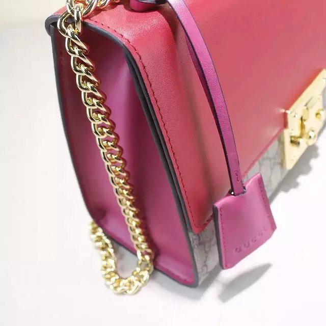#409486 g*u*i premium padlock gg S*p*e shoulder bag-red