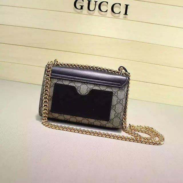 #409486 g*u*i  premium padlock gg S*p*e shoulder bag-black