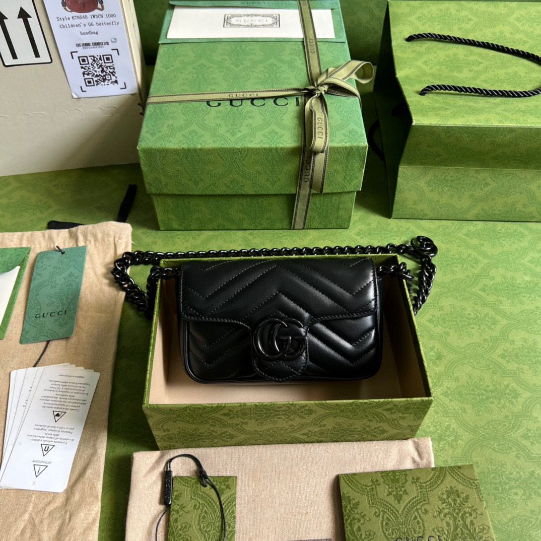 #476432 G*u*i gg marmont belt bag-black