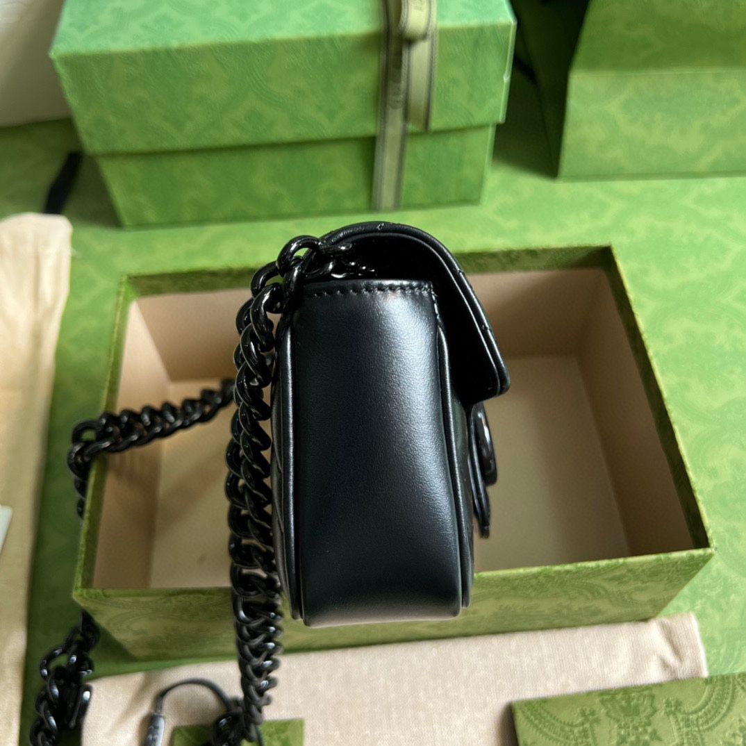 #476432 G*u*i gg marmont belt bag-black
