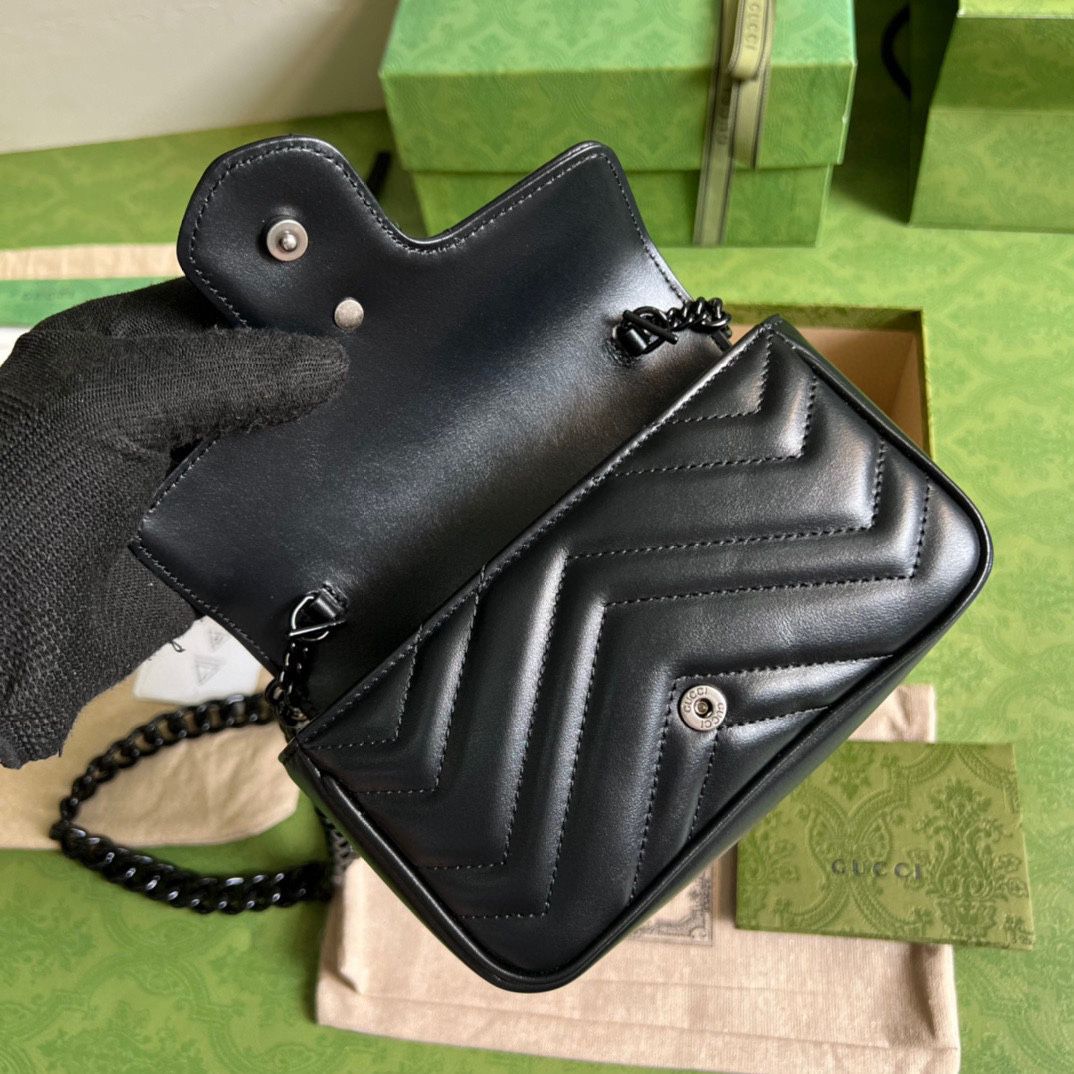 #476432 G*u*i gg marmont belt bag-black