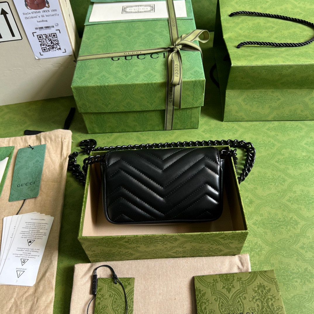#476432 G*u*i gg marmont belt bag-black