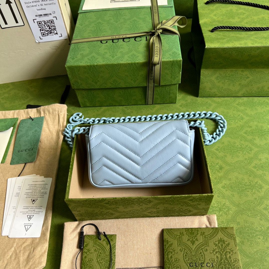#476432 G*u*i gg marmont belt bag-blue