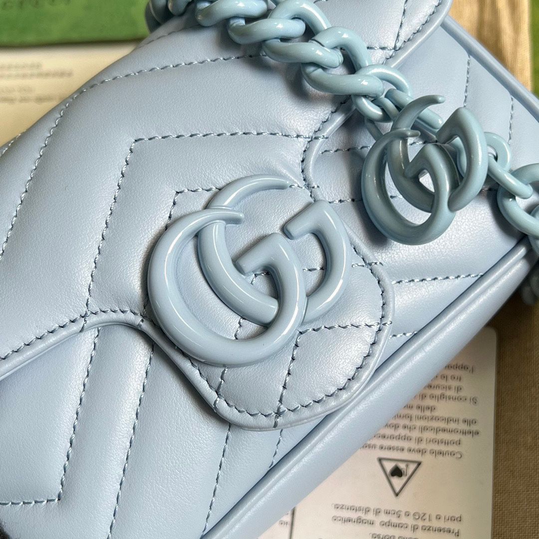 #476432 G*u*i gg marmont belt bag-blue