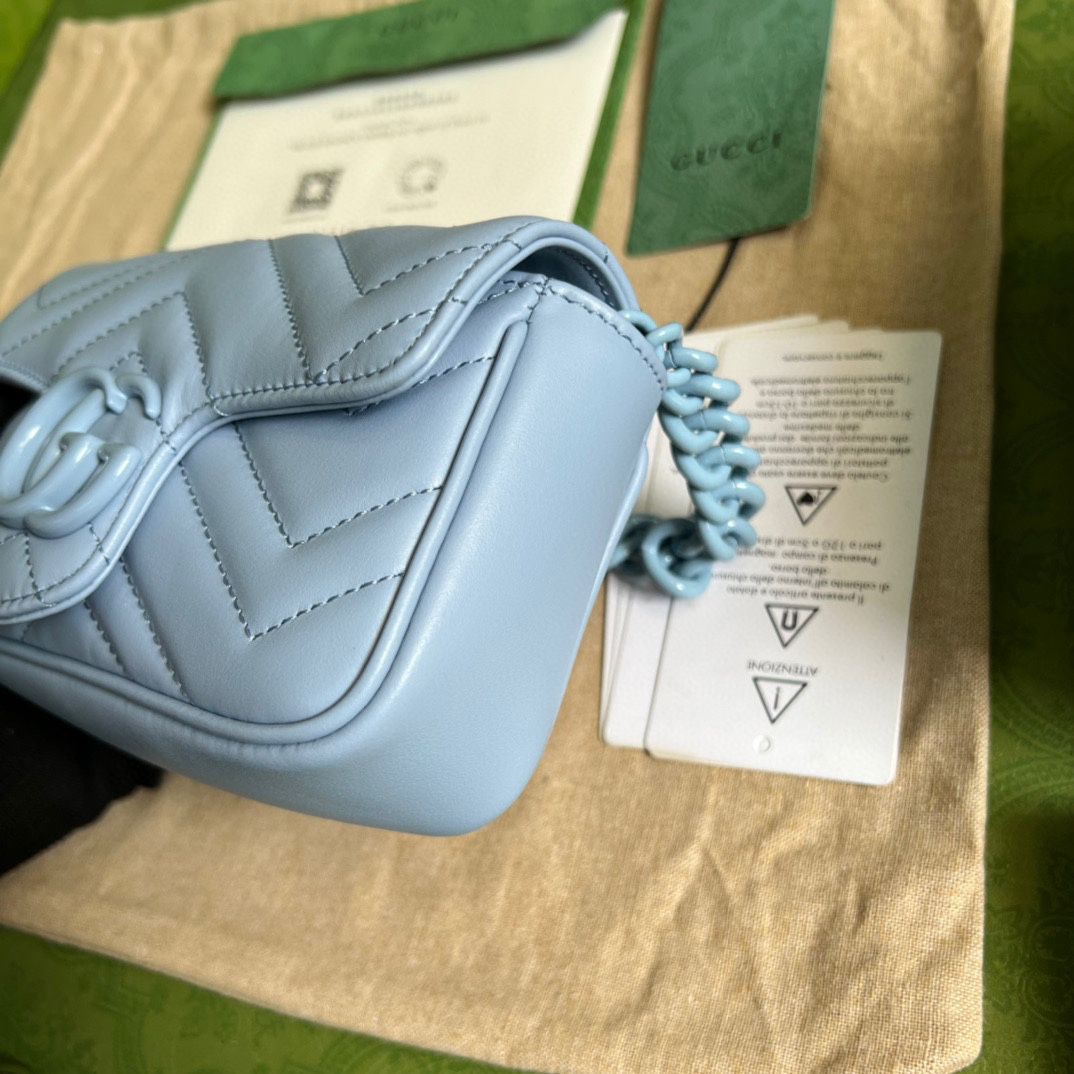 #476432 G*u*i gg marmont belt bag-blue