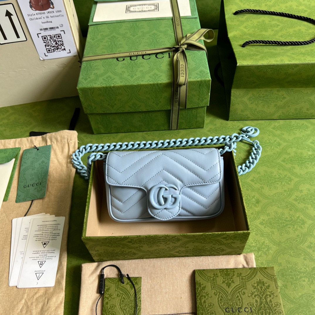 #476432 G*u*i gg marmont belt bag-blue