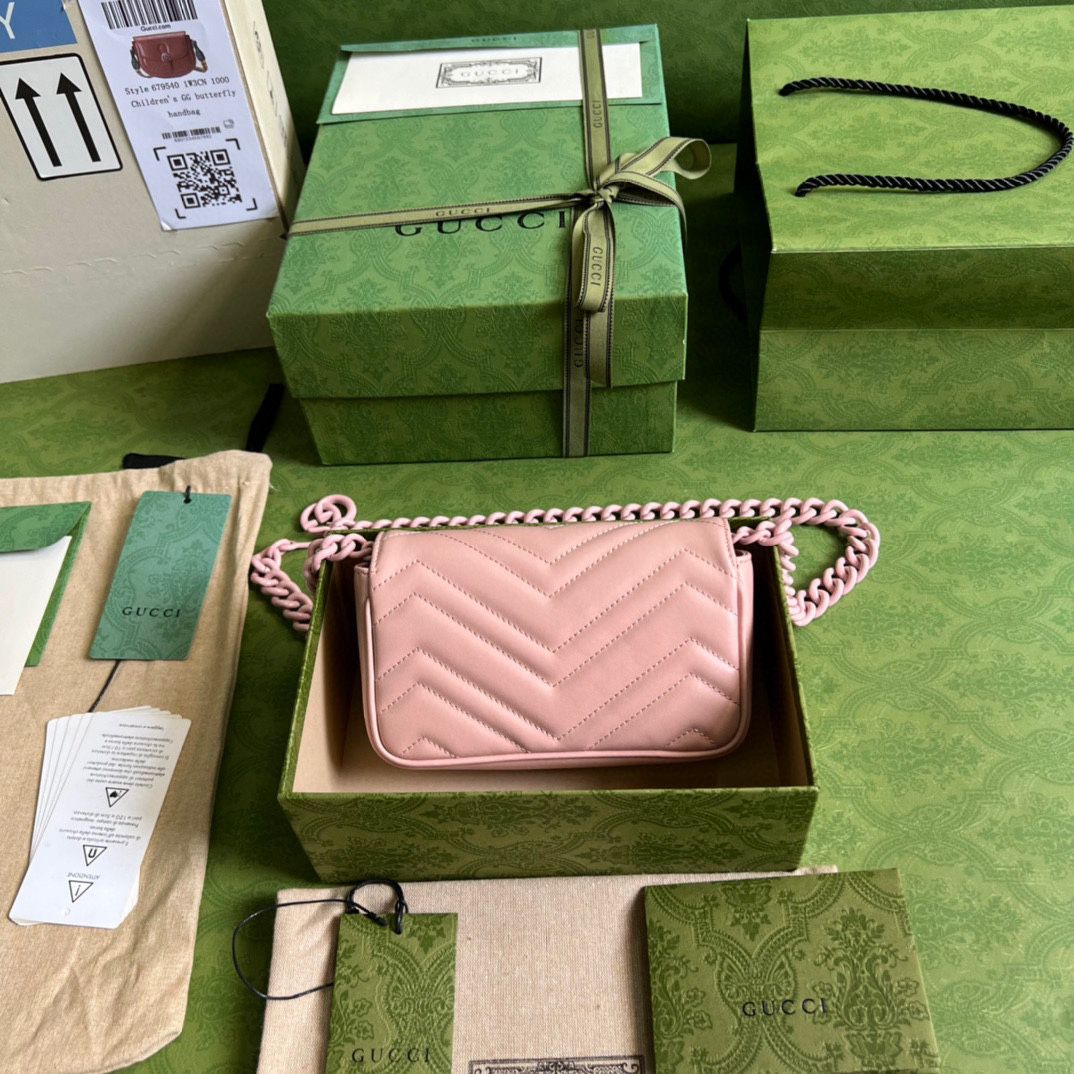 #476432 G*u*i gg marmont belt bag-pink