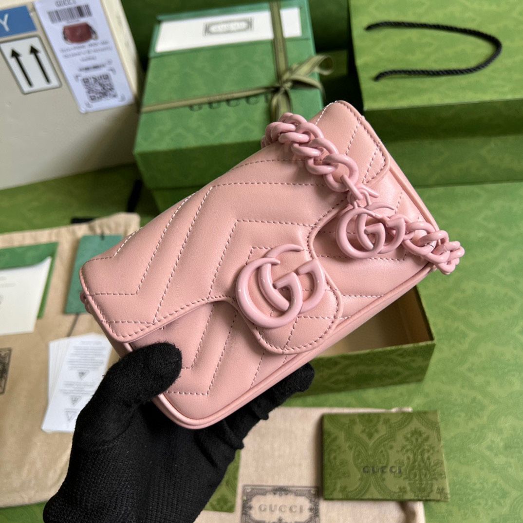 #476432 G*u*i gg marmont belt bag-pink