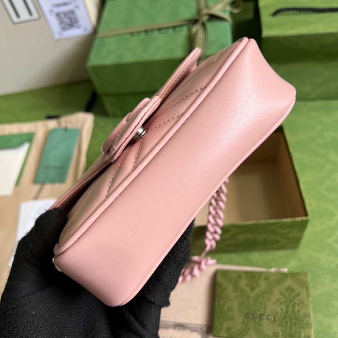 #476432 G*u*i gg marmont belt bag-pink