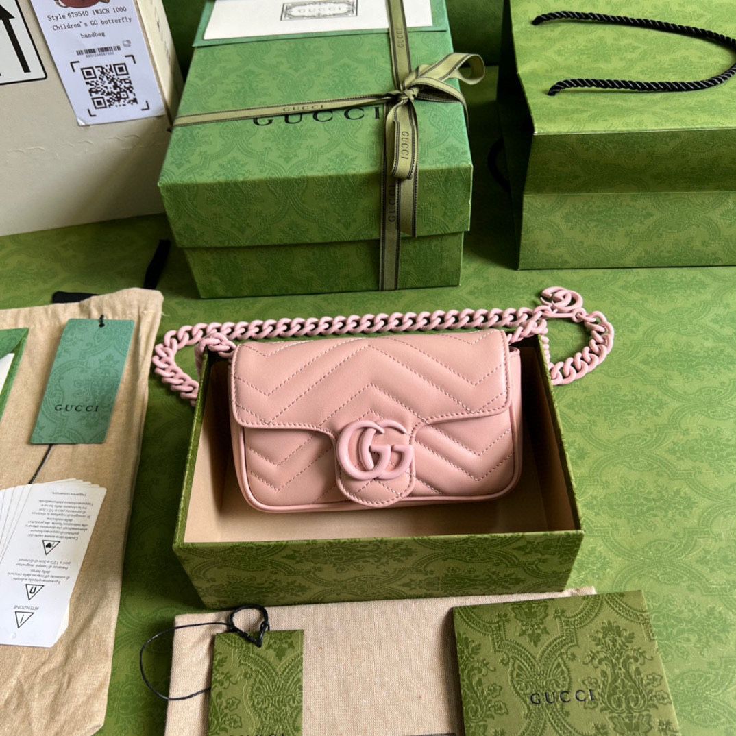 #476432 G*u*i gg marmont belt bag-pink
