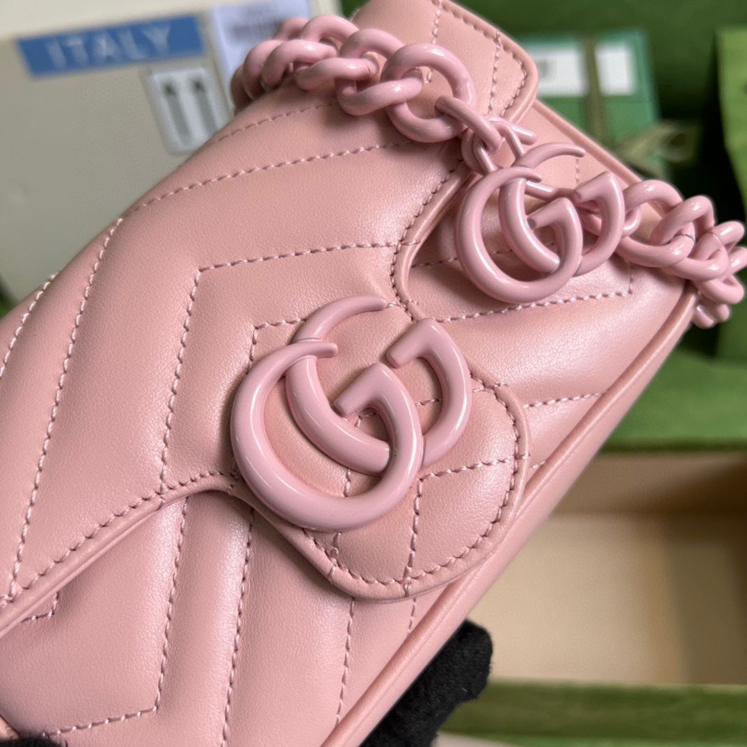 #476432 G*u*i gg marmont belt bag-pink
