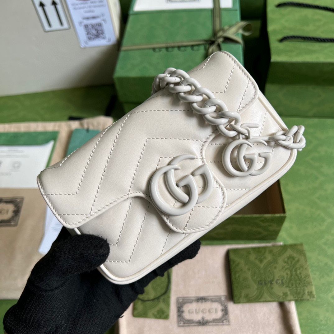 #476432 G*u*i gg marmont belt bag-white