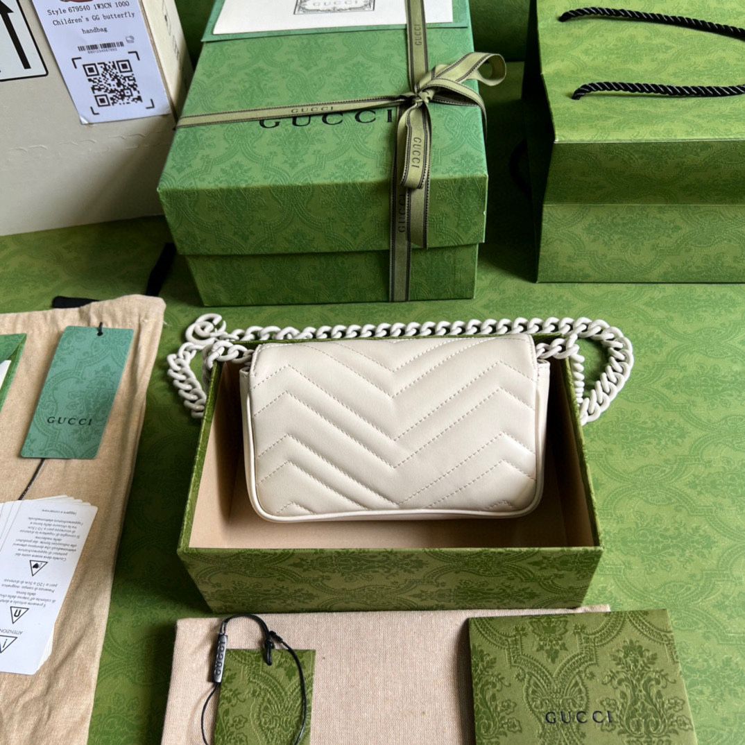 #476432 G*u*i gg marmont belt bag-white