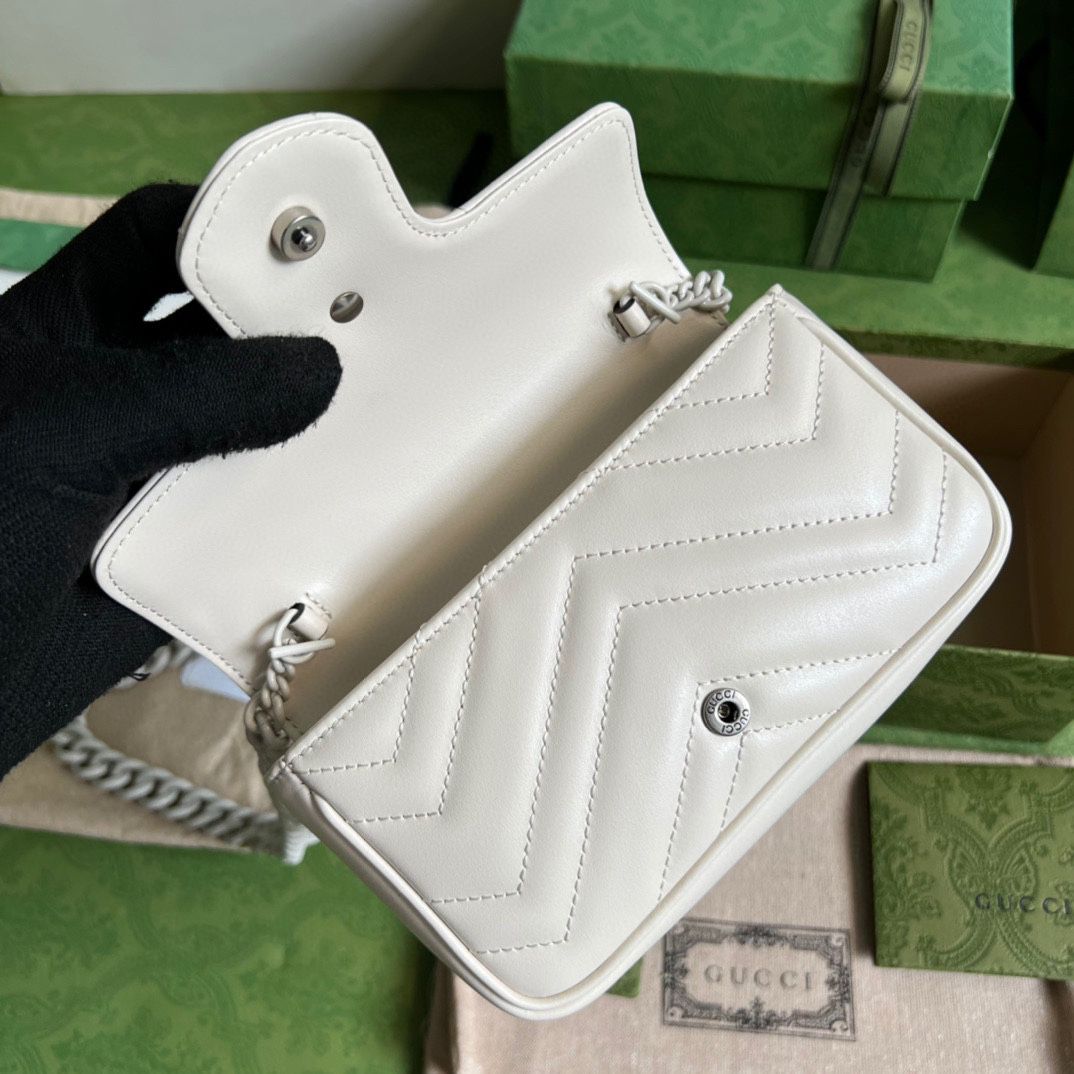 #476432 G*u*i gg marmont belt bag-white