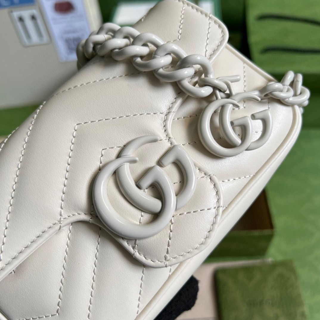 #476432 G*u*i gg marmont belt bag-white