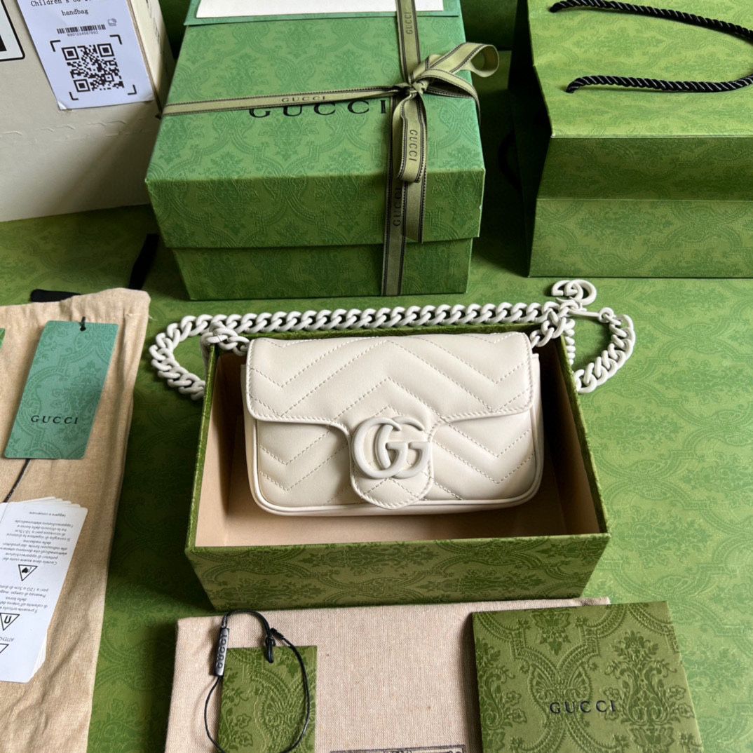 #476432 G*u*i gg marmont belt bag-white