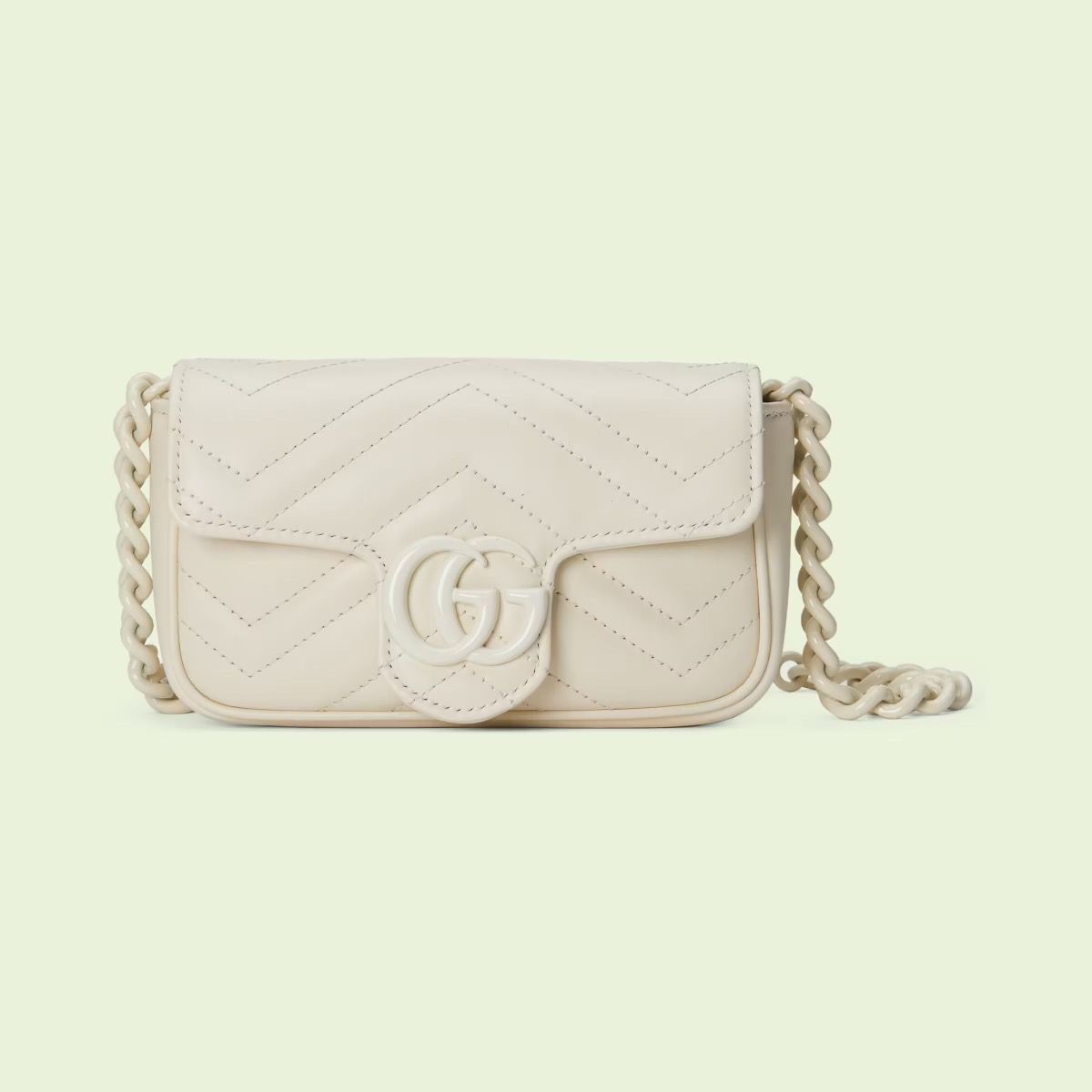 #476432 G*u*i gg marmont belt bag-white