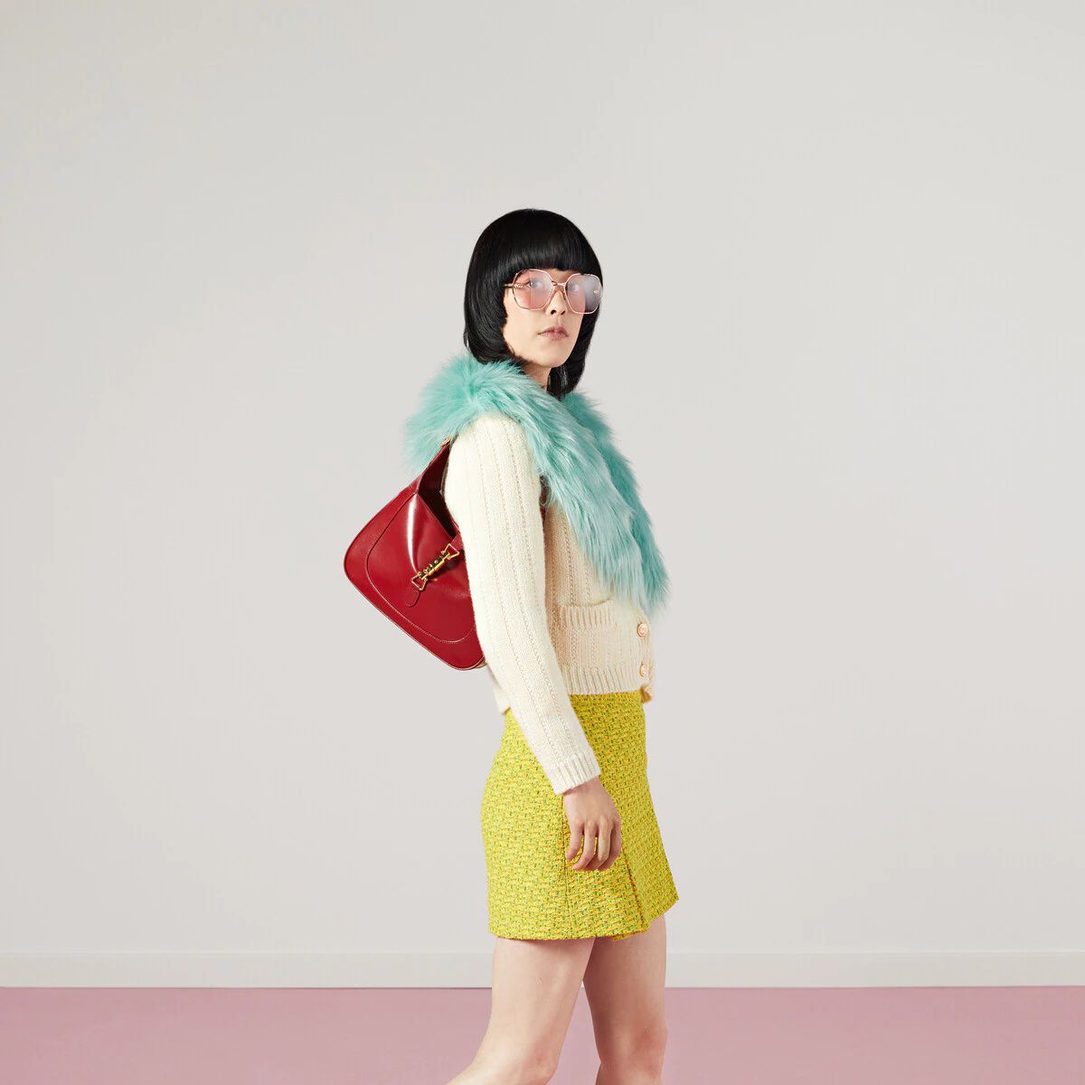 #636709 G*u*i jackie 1961 small shoulder bag-red