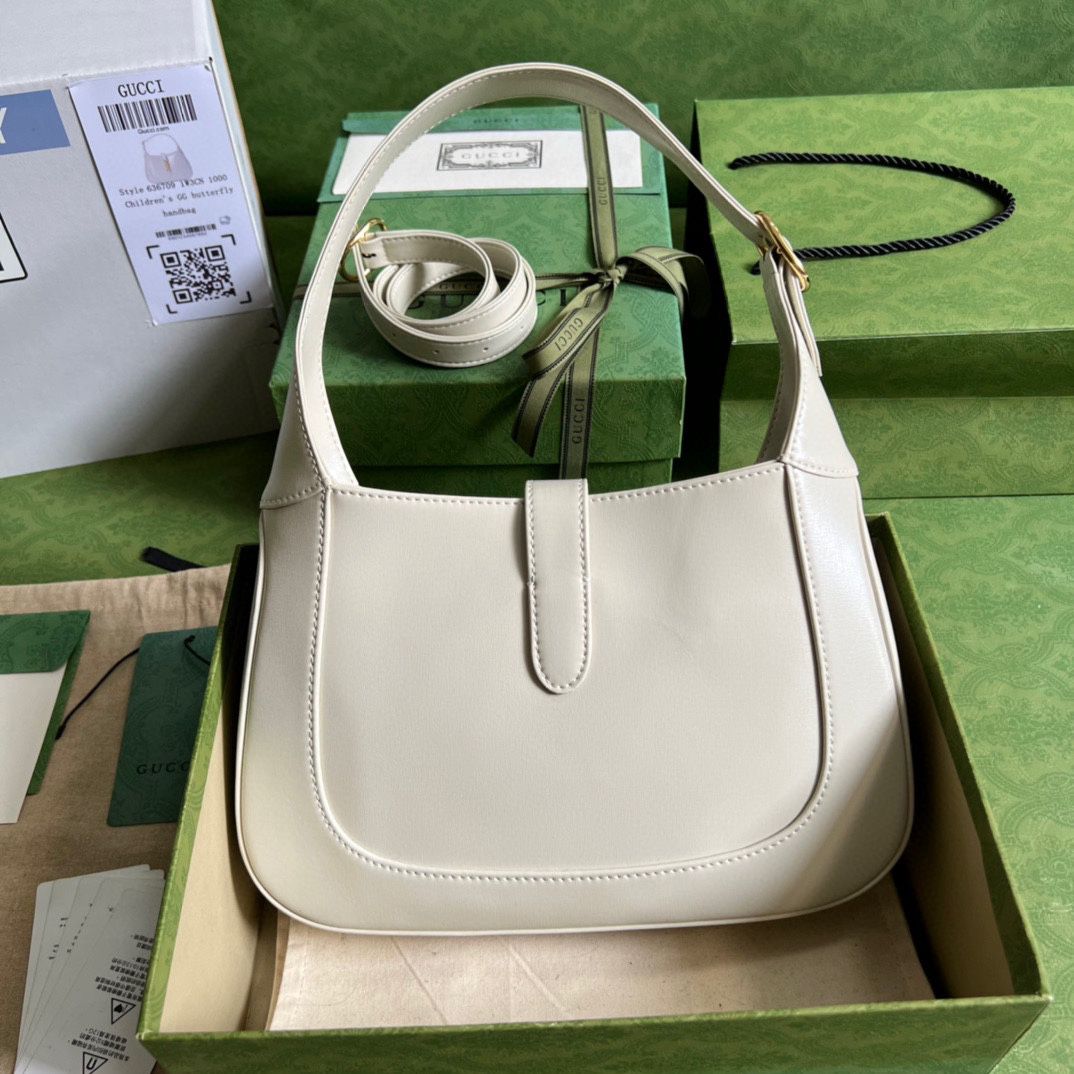 #636709 G*u*i jackie 1961 small shoulder bag-white