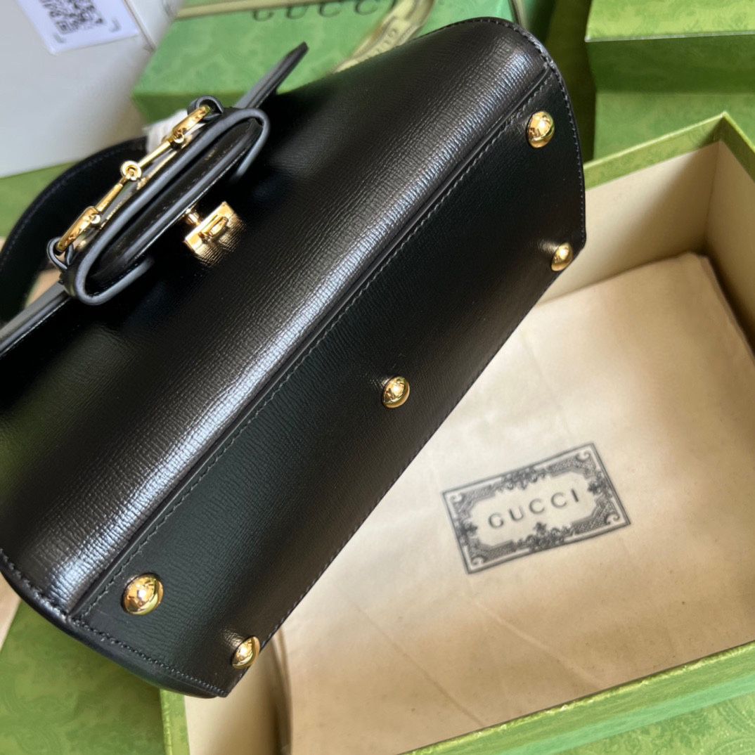 #703848 G*u*i horsebit 1955 mini bag-black