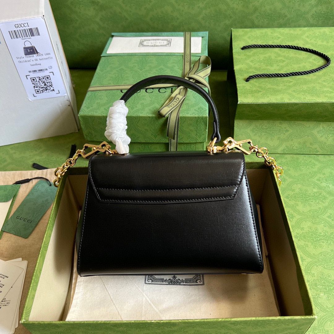 #703848 G*u*i horsebit 1955 mini bag-black
