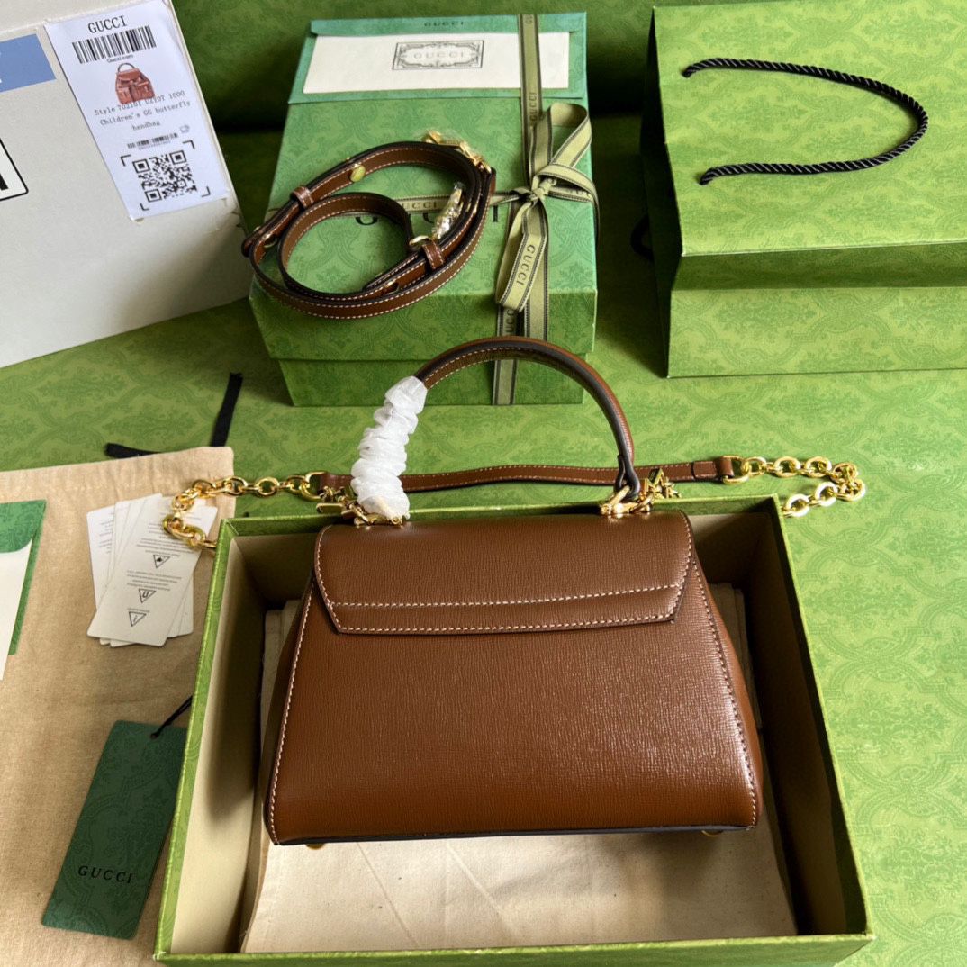 #703848 G*u*i horsebit 1955 mini bag-brown