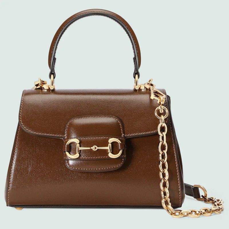 #703848 G*u*i horsebit 1955 mini bag-brown