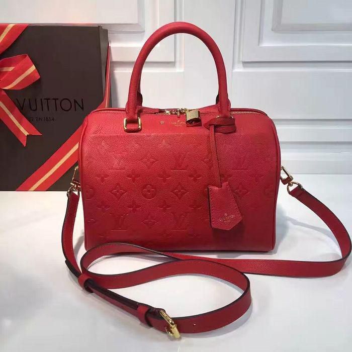 #m42404  l**is V*t*n monogram speedy bandouliere 25-red