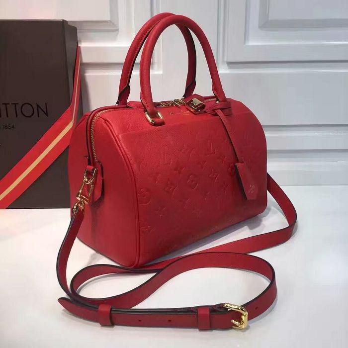 #m42404  l**is V*t*n monogram speedy bandouliere 25-red