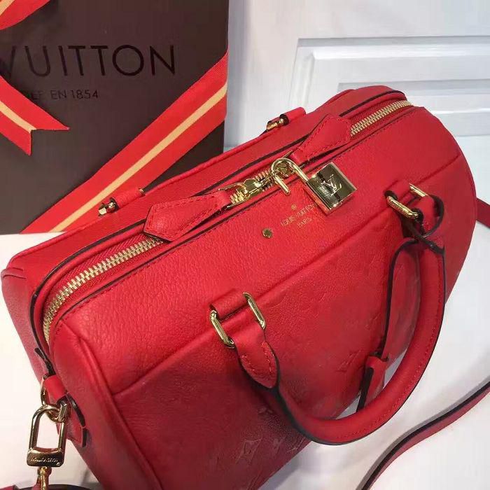 #m42404  l**is V*t*n monogram speedy bandouliere 25-red