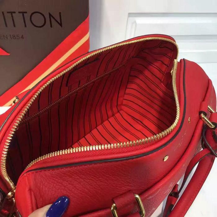 #m42404  l**is V*t*n monogram speedy bandouliere 25-red
