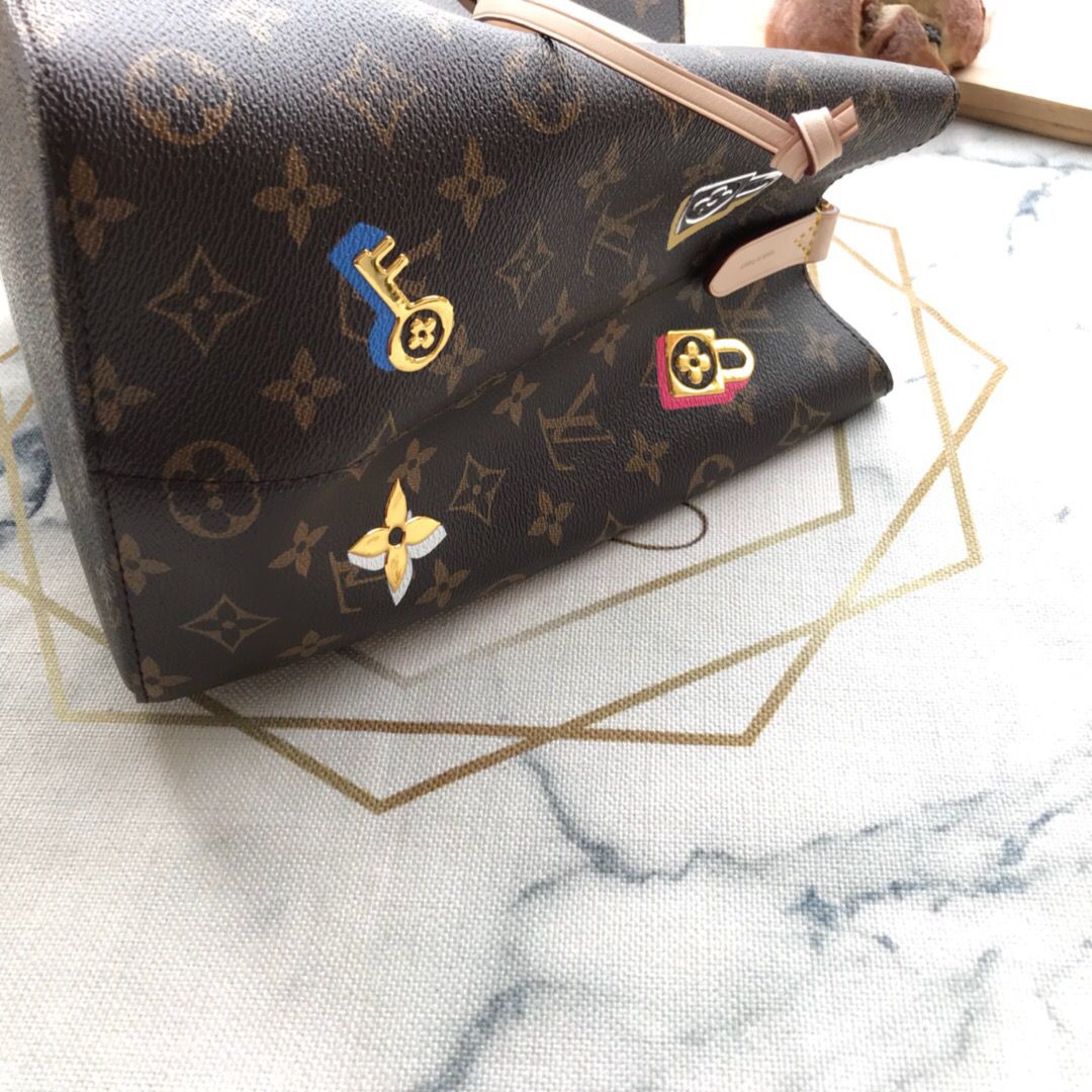 #m44369 l**is V*t*n 2019 monogram canvas néonoé bucket bag