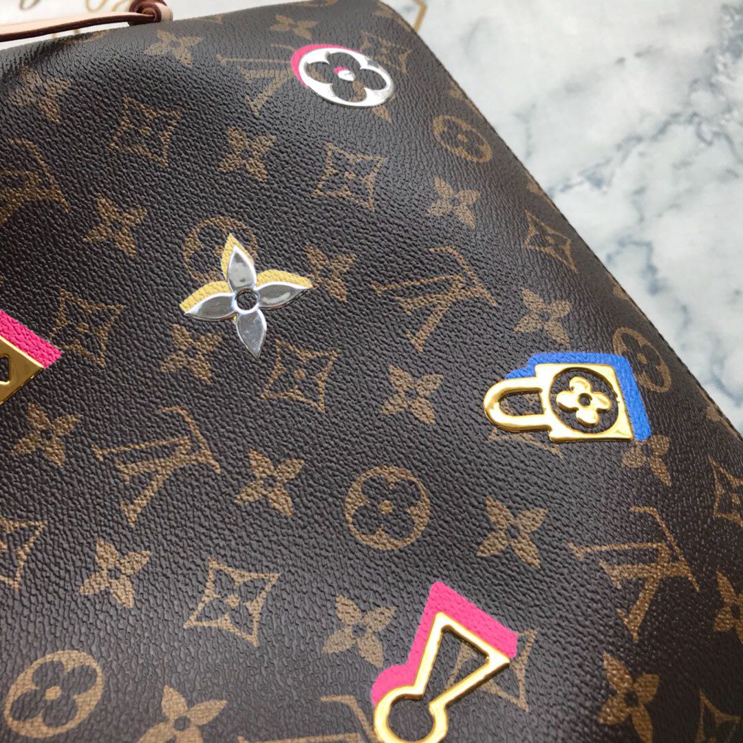 #m44369 l**is V*t*n 2019 monogram canvas néonoé bucket bag