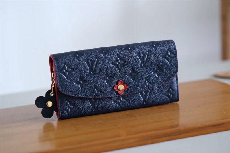 #m63918 l**is V*t*n 2019 monogram empreinte emilie wallet-marine rouge
