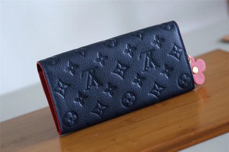 #m63918 l**is V*t*n 2019 monogram empreinte emilie wallet-marine rouge