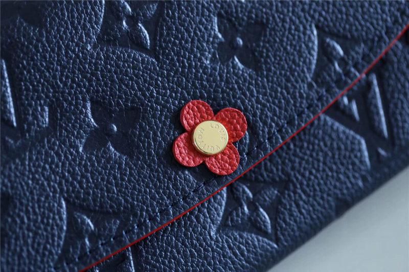 #m63918 l**is V*t*n 2019 monogram empreinte emilie wallet-marine rouge