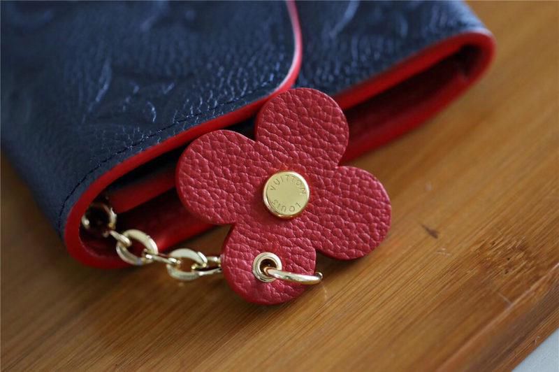 #m63918 l**is V*t*n 2019 monogram empreinte emilie wallet-marine rouge