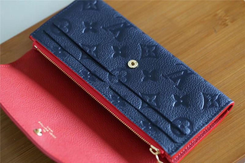 #m63918 l**is V*t*n 2019 monogram empreinte emilie wallet-marine rouge