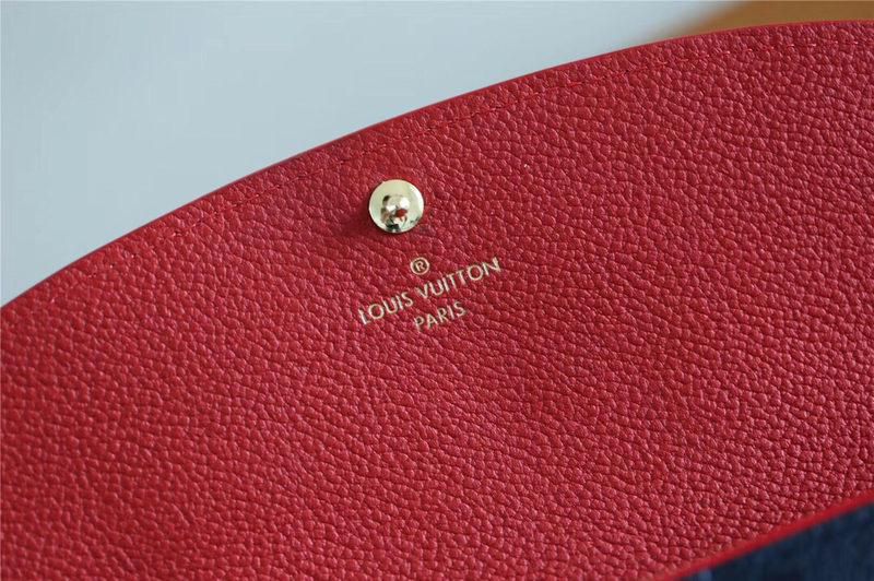 #m63918 l**is V*t*n 2019 monogram empreinte emilie wallet-marine rouge