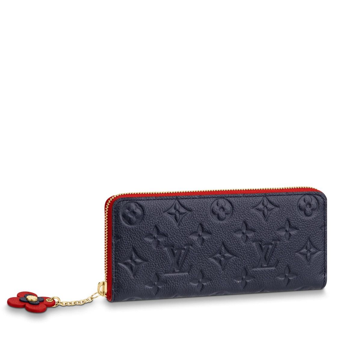 #m63920 l**is V*t*n 2019 monogram empreinte clémence wallet-marine rouge