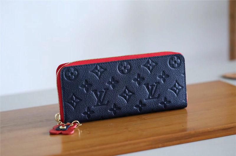 #m63920 l**is V*t*n 2019 monogram empreinte clémence wallet-marine rouge