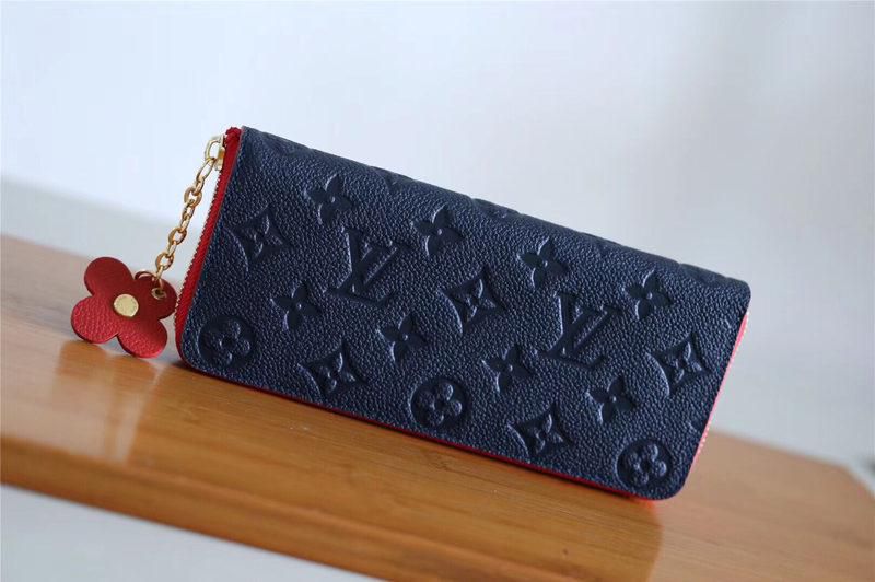 #m63920 l**is V*t*n 2019 monogram empreinte clémence wallet-marine rouge