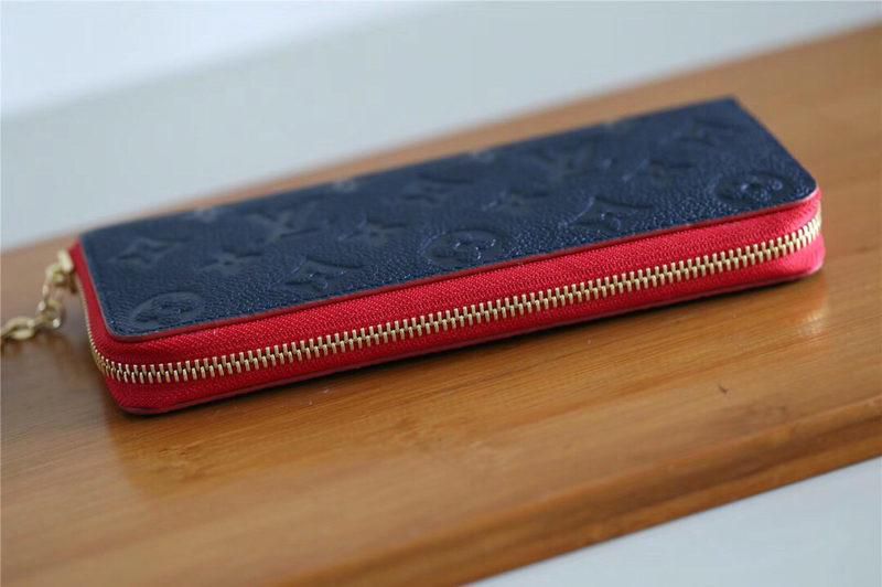 #m63920 l**is V*t*n 2019 monogram empreinte clémence wallet-marine rouge
