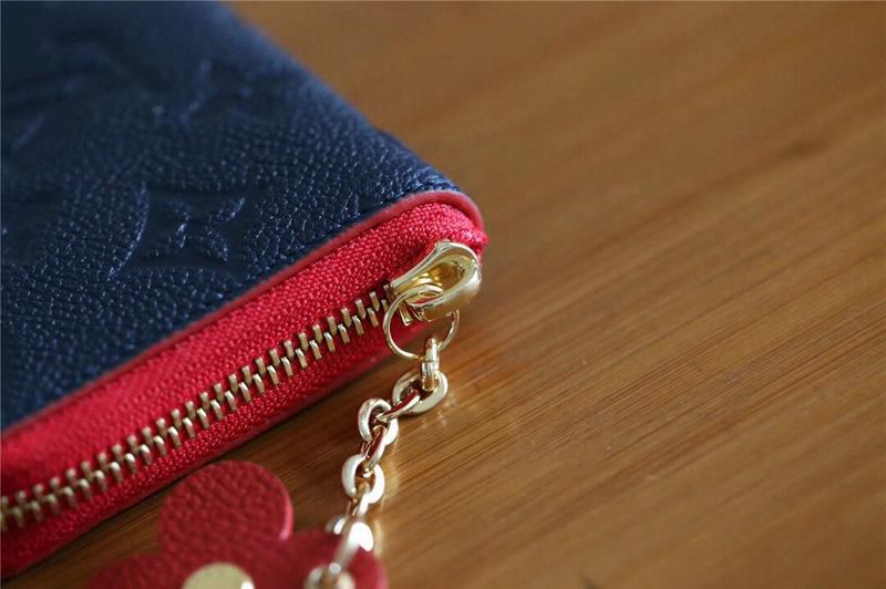 #m63920 l**is V*t*n 2019 monogram empreinte clémence wallet-marine rouge