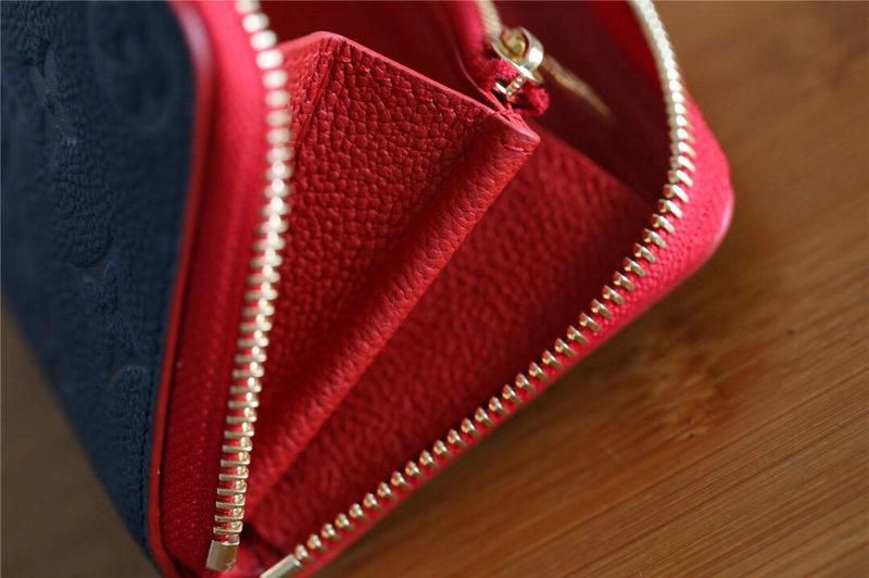 #m63920 l**is V*t*n 2019 monogram empreinte clémence wallet-marine rouge