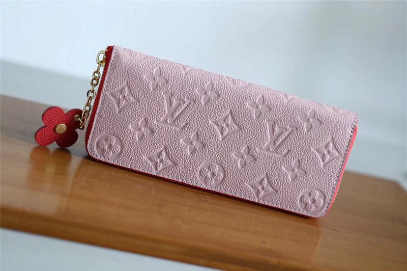 #m64161 l**is V*t*n 2019 monogram empreinte clémence wallet-rose poudre