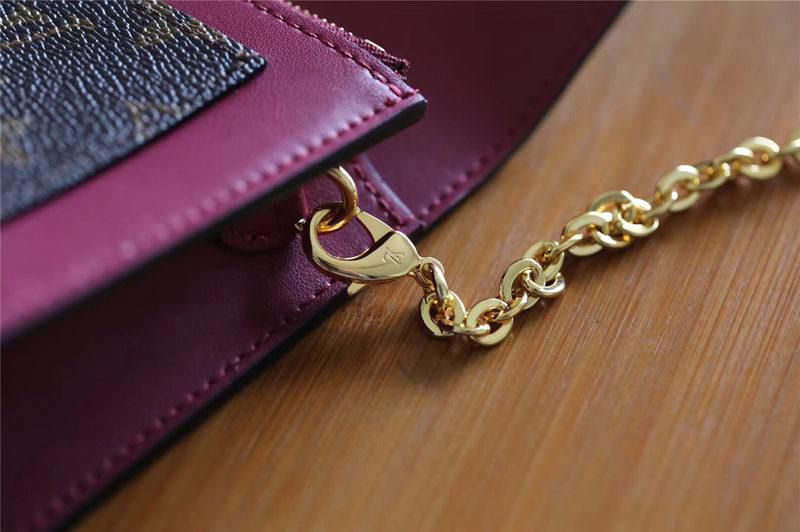 #m67404 l**is V*t*n 2019 cruise flore chain wallet - lie de vin